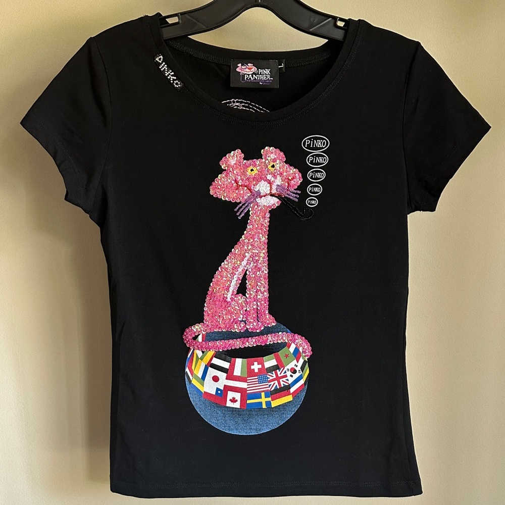 Pinko; pink panther Tee; brand new.